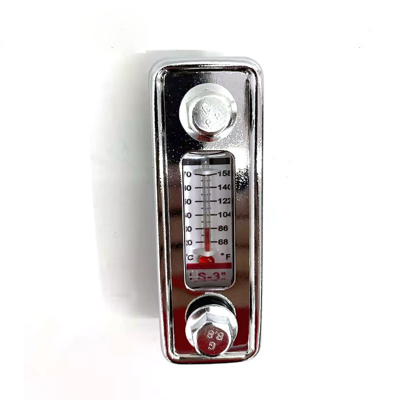Oil temperature and oil level gauge