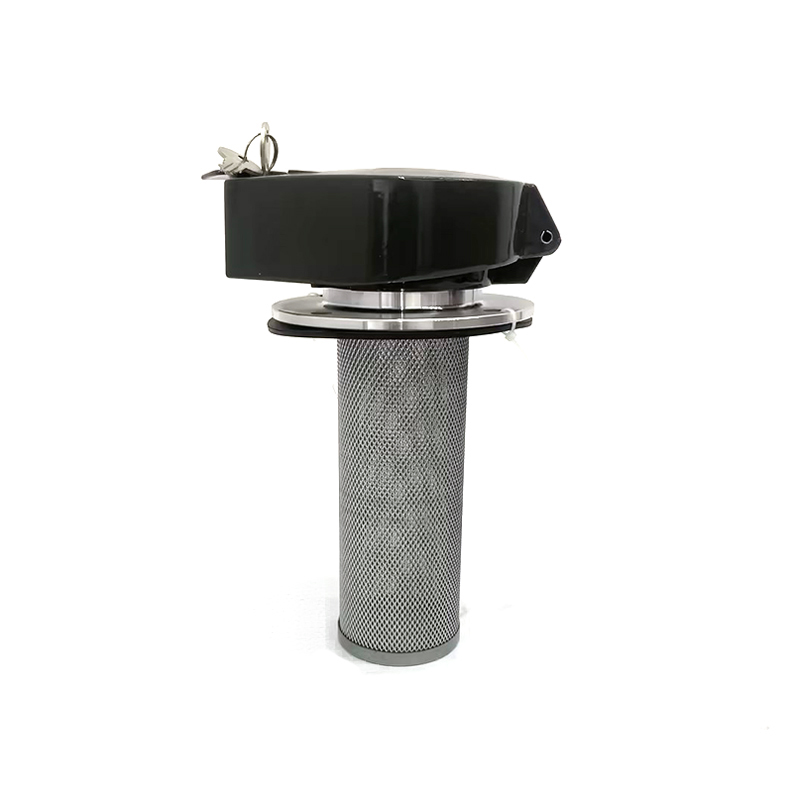 Lockable hydraulic air filter